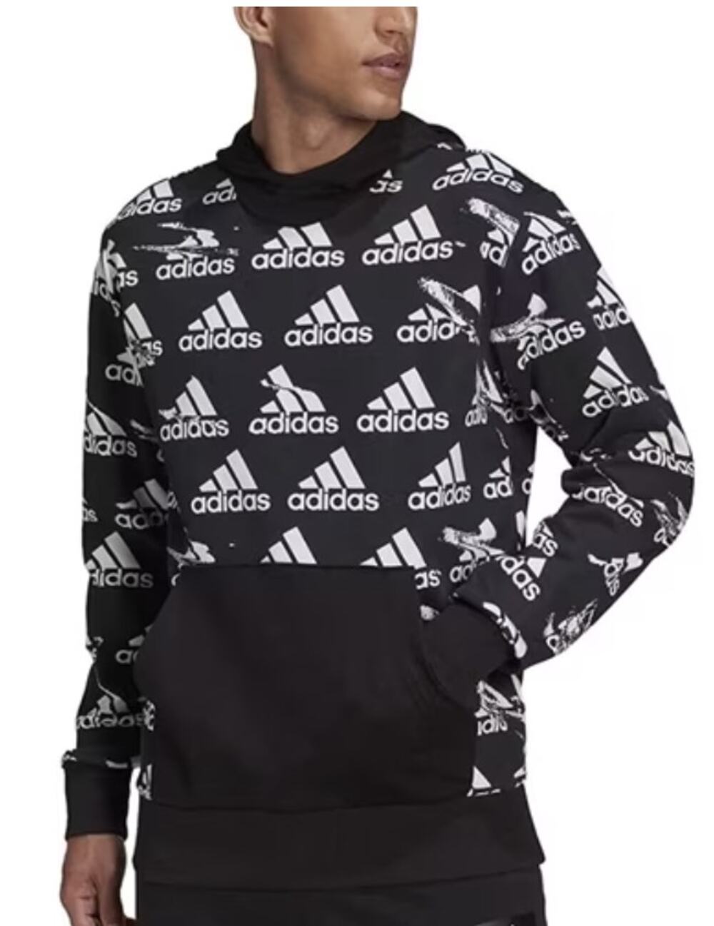 Adidas Allover Badge of Sport Hoodie Sweatshirt size Small